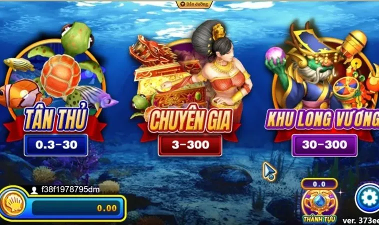 Các phòng chơi trong game Bắn Cá Rồng SV368